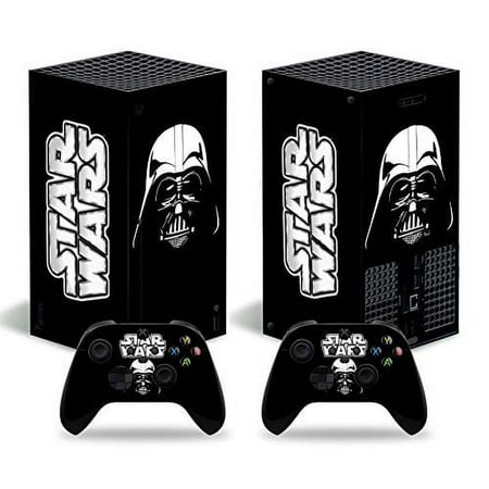 The Mandalorian Skin Sticker for Xbox Series X Console and Controllers Decals (Black)