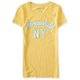 thumbnail image 2 of Aeropostale Womens Logo NY Camiseta adornada amarillo grande, 2 of 2