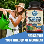 Advanced Joint Support Supplement with Glucosamine Chondroitin MSM Turmeric & Boswelia. Supports Inflammatory Response, Discomfort Relief for Knees Hands Back & Joints. NSF Certified, USA Made.