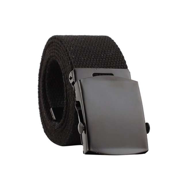 CEHVOM Unisex Automatic Fashion Nylon Belt Buckle Fans Canvas Solid Color Belt
