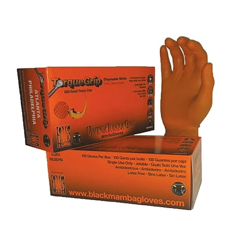 Black Mamba BLK-130 Nitrile Gloves, Powder Free 6.0 mil, Extra Large (Box of 100)