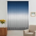thumbnail image 3 of Navy Blue Gray Ombre Sheer Curtains 45 Inches Long, Modern Gradient Abstract Art Light Filering Curtains, Breathable Simi Curtain Privacy Drapes for Kitchen Bathroom Small Window Treatment, 3 of 9