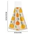 thumbnail image 3 of Orange Yellow Pumpkins Leaves Thanksgiving Autumn Hanging Towels with Loop Hand Towels Nylon Fastener Tape Design Dish Cloths 2 Pieces, 3 of 7