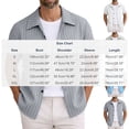 thumbnail image 3 of Mens Shirts Short Sleeve, Mens Short Sleeve Button Down Shirts Casual Seersucker Textured Cotton Shirt Summer Vacation Beach Shirts, 3 of 9