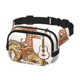 thumbnail image 2 of Xecao Cowboy Rodeo Guitar for Square Double Layer Waist Bag for Travel Cycling Outdoor Activities with Adjustable Strap and Zipper Pockets, 2 of 9