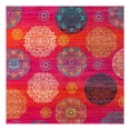 thumbnail image 3 of Unique Loom Azalea Collection Area Rug - Aromi (7' 10" Square Rust Red/Orange), 3 of 7