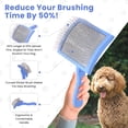 thumbnail image 4 of We Love Doodles Curved Dog Slicker Brush – Professional Grooming Brush for Long & Curly Hair, Removes Mats, Tangles & Loose Fur – Soft Pin Dematting & Deshedding Brush, Large, 4 of 7