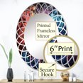 thumbnail image 3 of Designart "Vibrant Rotation II" Abstract Spirals Round Wall Mirror - Modern Oval Printed Decorative Oversized Mirror - Multiple Color Options, 3 of 4