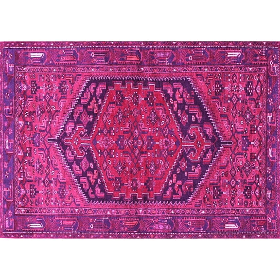 Ahgly Company Indoor Rectangle Persian Pink Traditional Area Rugs, 5' x 7'
