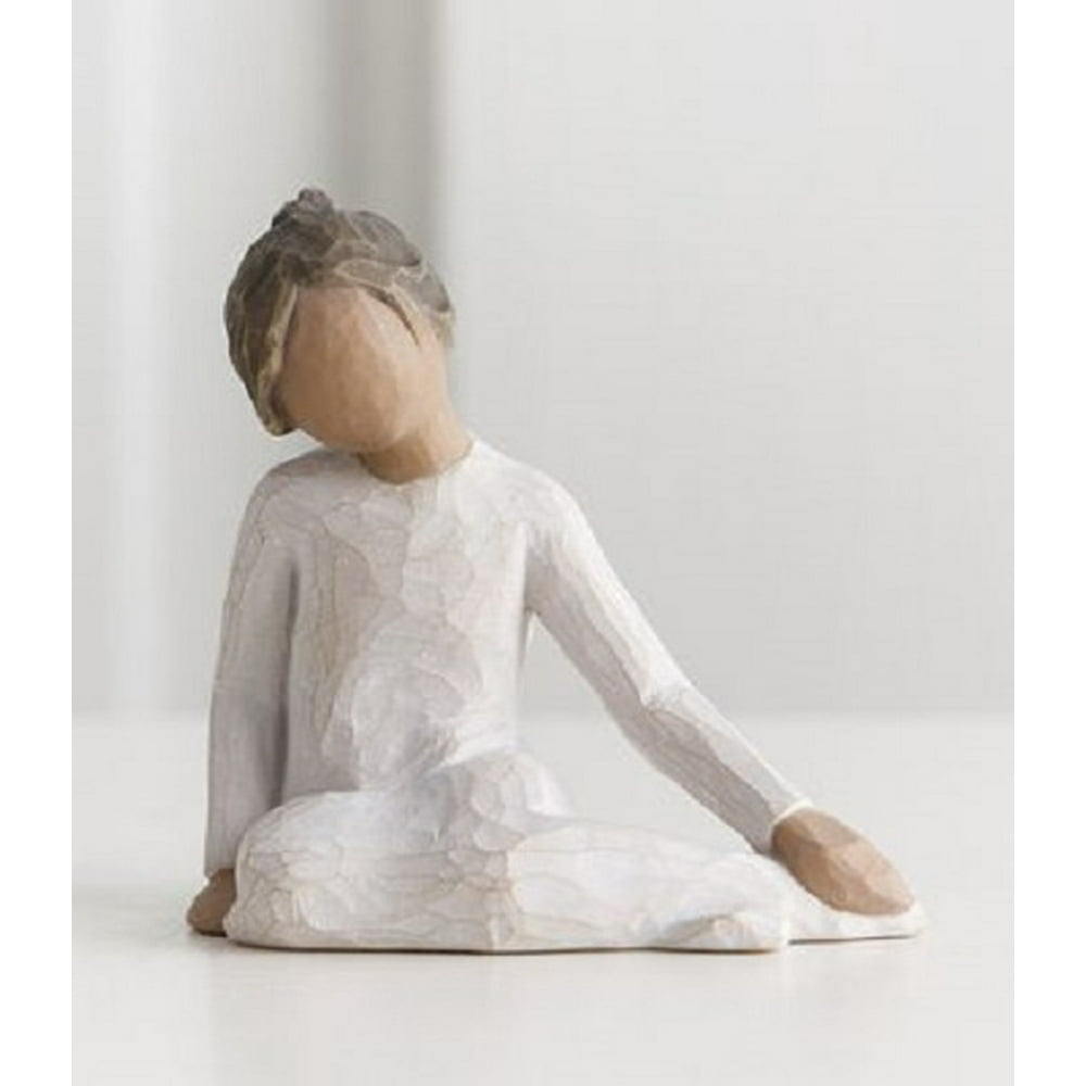 Willow Tree Thoughtful Child Girl Figurine by Susan Lordi 27348 Darker Hair Skin