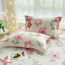 EazyTech Winter Velvet Floral Pillowcase 16x24 inch Soft Warm Thickened Pillow Cover Breathable Washable for Comfortable Sleep Pink