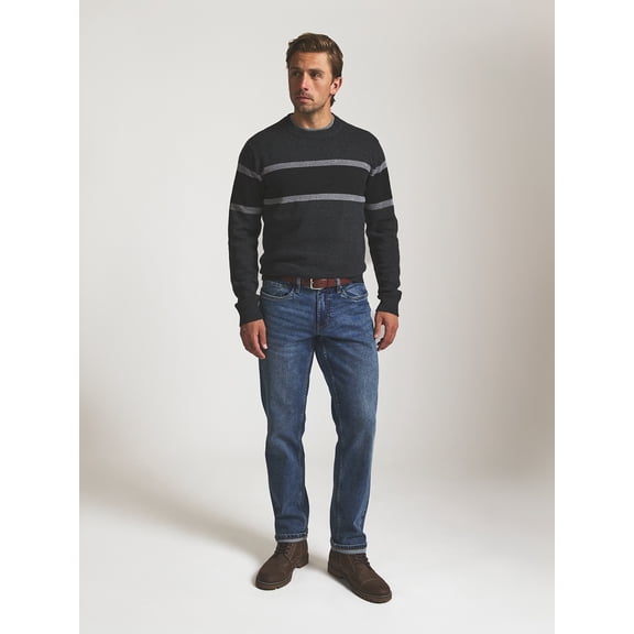 Chaps Men’s and Big Men’s Striped Crewneck Sweater, Sizes S-2XL