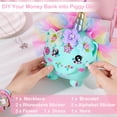 thumbnail image 2 of Unicornio Piggy Bank Play Tailor para niñas con pegatinas de bricolaje, 2 of 7