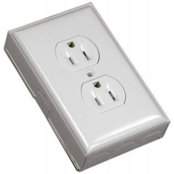 Caja de enchufe eléctrico, interruptor dúplex, Wiremold, marfil, paquete de 1