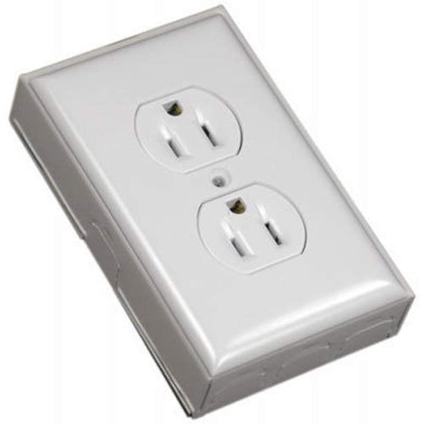 Caja de enchufe eléctrico, interruptor dúplex, Wiremold, marfil, paquete de 1