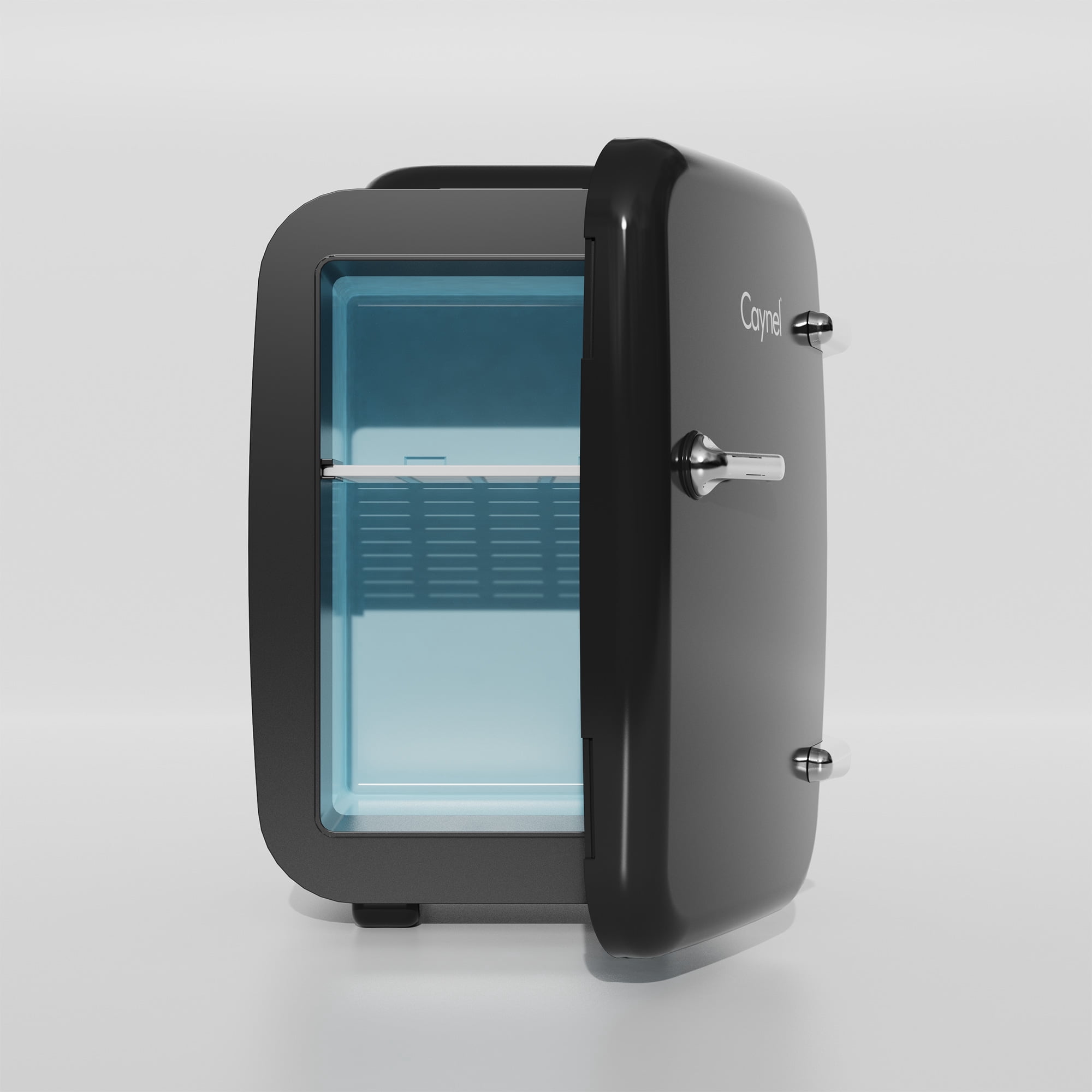 Caynel 4-Liter/6 Can Portable Mini Fridge with Warming Function, Black
