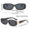 thumbnail image 3 of Fashion for Women & Men Unique Trendy UV400 Protection Oval Small Frame Sunglasses Summer Eyewear Rectangle Shades Ladies Sun Glasses CHAMPAGNE-TEA, 3 of 8