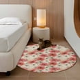 thumbnail image 2 of Round Rug 3.3Ft Washable Non-Slip, Spring Flowers Circle Area Rugs for Living Room Bedroom, Chinese Botanical Pink White Blooms Floral Indoor Floor Mats Carpet Runner for Home Decor Aesthetic, 2 of 8