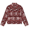 thumbnail image 4 of Jackets for Women Winter Coat Jackets Flannel Stand Collar Jacket(Christmas Snowflakes with Red And Black Buffalo Plaid Pattern,Size:S-4XL), 4 of 7