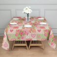 thumbnail image 3 of Pioneer Flower Floral Print Pattern Square Tablecloth, Waterproof Wipeable Spillproof Washable Table Cover for Home Kitchen Party Decor, 42"x42", 3 of 6