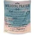 thumbnail image 2 of Wedding Throw Blanket - Soft, Fuzzy & Warm - 30x40 Inches Marriage Prayer Blankets for Bride, Groom - Vintage Throws Gifts for Newlywed Couples, 2 of 6