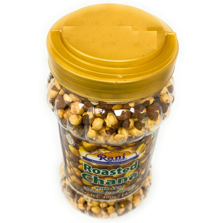 Rani Roasted Chana Plain Flavor, 12.3oz PET Jar, Vegan, Gluten