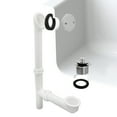 thumbnail image 3 of Westbrass 594244-26 14" White Poly Bath Overflow Assembly with Twist & Close Drain and 2-Hole Faceplate, Polished Chrome, 3 of 14