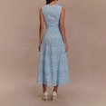 thumbnail image 7 of White Eyelet Lace Midi Dress With Scalloped V-Neck And Sleeveless Fit, 7 of 7