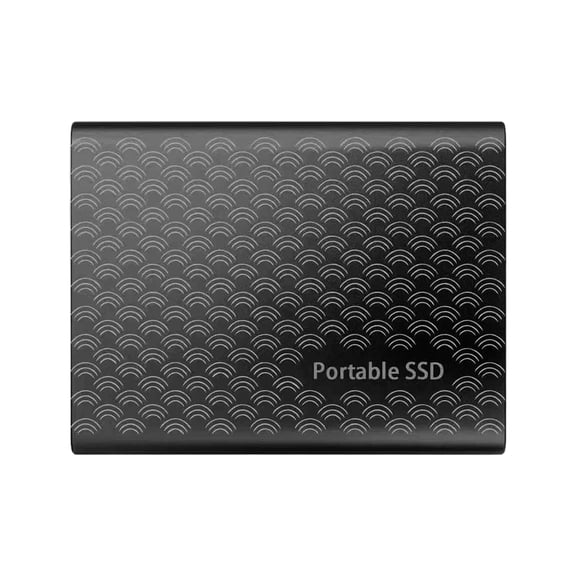 Portable External SSD, High Speed Solid State Drive for PC Laptop Gaming, Compact Backup Storage for Photos Videos Files - Black