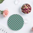 thumbnail image 4 of RYLABLUE Merry Christmas Santa Claus Set of 8 Round Coaster for Drinks, Absorbent Ceramic Stone Coasters Cup Mat with Cork Base for Home Kitchen Room Coffee Table Bar Decor, 4 of 5