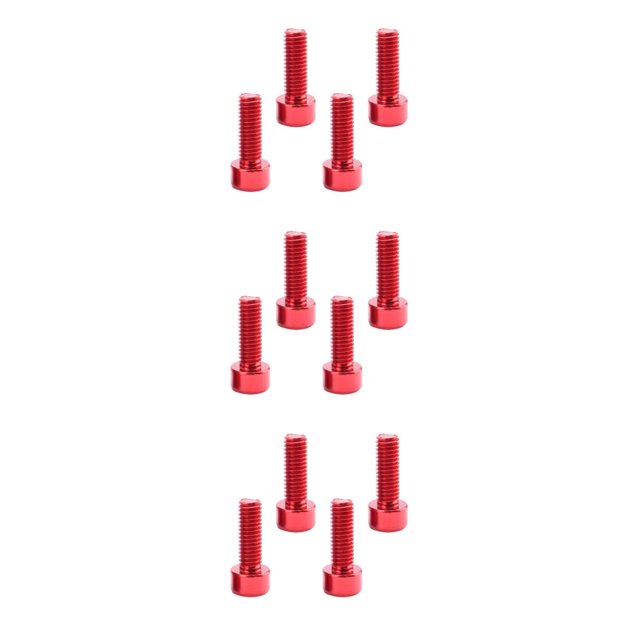 relayinert 4 Pieces Mountain Water Bottle Cage Bolts Portable Professional Solid Color Removable Screws Accessories Red 3PCS