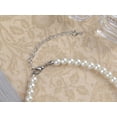thumbnail image 4 of Women's Victorian Inspired Silver Tone Faux Ivory Pearl Rhinestone Bridal Necklace Earring Set, 4 of 5