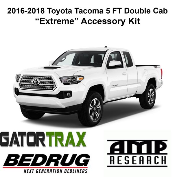 Gator Extreme Accessory Kit Fits 2016 2018 Toyota Tacoma Double Cab 5 Ft Bed Gatortrax Electric Tonneau Cover Amp Power Running Boards Full Bedrug Carpet Bed Liner Nbsp Walmart Com Walmart Com