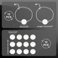 thumbnail image 4 of DIY Blank Dome Link Bracelet Making Kit Including 304 Stainless Steel Bracelet Making Half Round Glass Cabochons Stainless Steel Color 24Pcs/box, 4 of 6