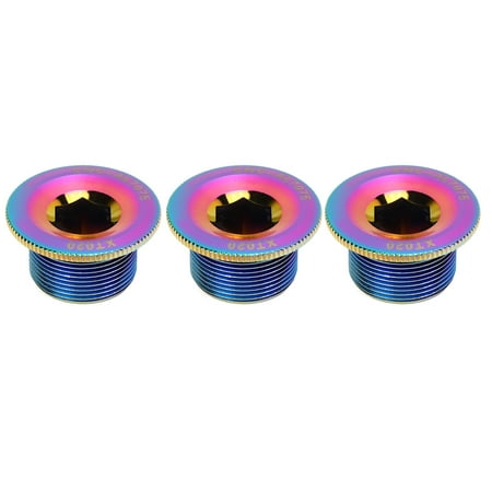 

3pcs M20 Crank Cover Screws Rustproof Corrosion Resistant Aluminum Alloy Bike Crank Cover Screws for Mountain Bike Dazzling
