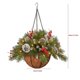 thumbnail image 2 of Pre-lit Artificial Christmas Hanging Flower Basket LED Lights Holiday Home Decor, 2 of 5