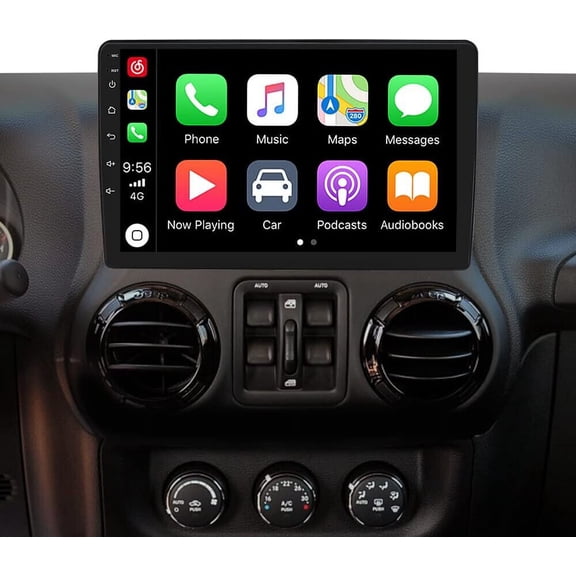 10" Android 4G Car Stereo Radio GPS Navi CARPLAY RDS For Jeep Wrangler 2007-2016 Compass Commander Liberty Grand Cherokee Patriot Dodge Ram Challenger Caliber