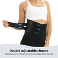 thumbnail image 2 of Portable Back Lumbar Belt, Adjustable Lumbar Lower Back Support Brace, Relieve Lumbar and Lower Back Pain, Prevent Back Injuries Posture Orthosis Waist Belt, Black, 2 of 11