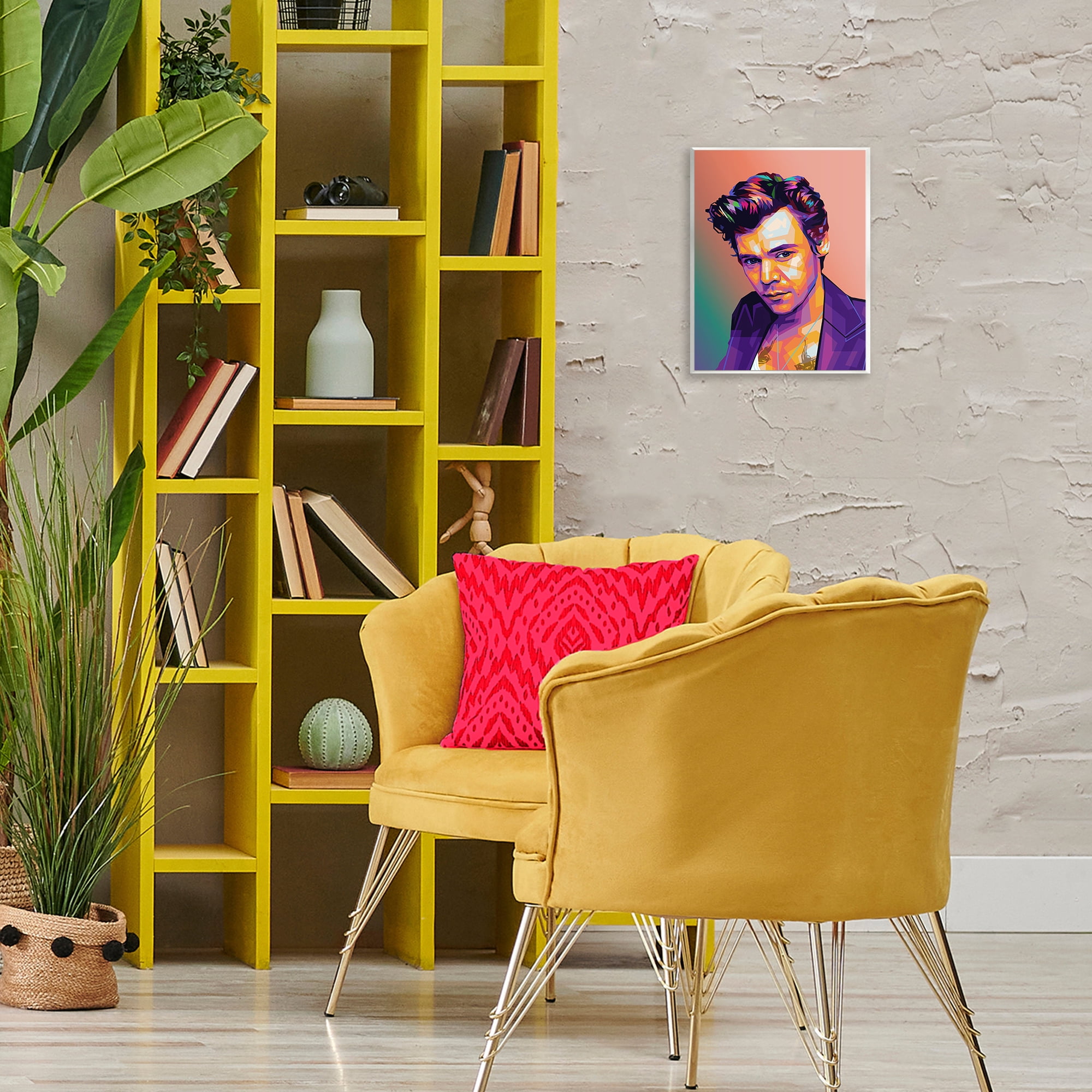 Stupell Industries Peach & Purple Harry People Painting Unframed Art Print Wall Art, 11 x 14