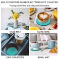 thumbnail image 6 of Turquoise Coasters Set of 2, Modern Pure Turquoise Absorbent Coasters for Drinks, Coaster for Bar Office Dining Coffee Table Accessories Decor, Non Slip Round Desk Coaster, 6 of 9