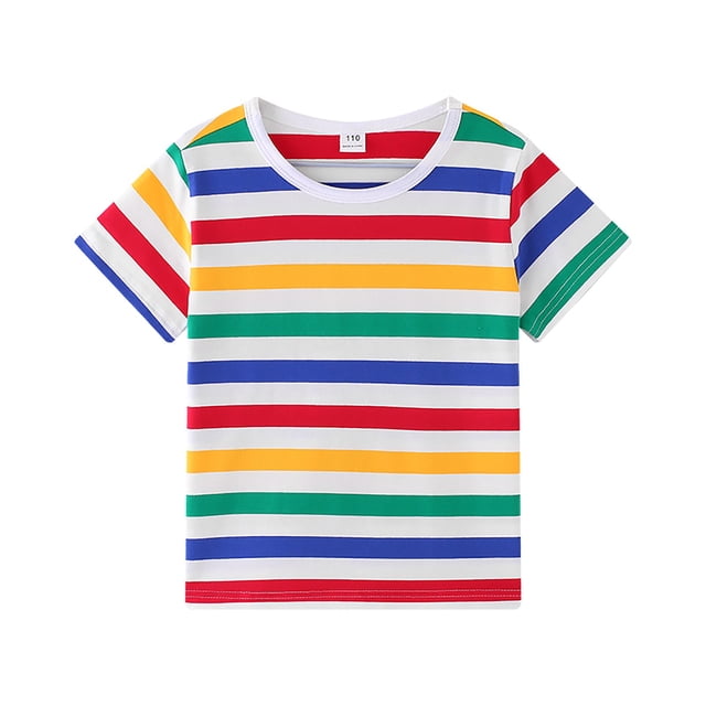 Nwiuh T-Shirts Garçons Unisexe Doux Enfants Col Rond Coton T-Shirts Manches Courtes Uni T-Shirts Filles (Jaune, 18-24 Mois)