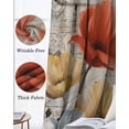thumbnail image 6 of Retro Floral Black Out Curtains 84 Inch Long for Living Room, Red Yellow Tulips Barm Doors Farmhouse Wooden Blackout Curtain Shade Thermal Insulated Window Curtains Grommet Drapes 42"x84" 2 Panels, 6 of 8