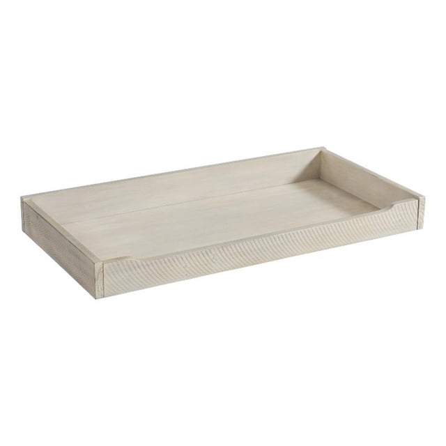 Pemberly Row Contemporary Wood Changer Topper in Willow Gray