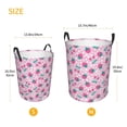thumbnail image 5 of Balery Cherry Strawberry Round Laundry Basket with Handles Waterproof Freestanding Laundry Hamper for Clothes Toys in the Dorm and Family-Medium, 5 of 8