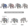 thumbnail image 2 of 8Pcs 4 Colors Alloy Rhinestone Elephant Pendants Tibetan Style Animal Charms 43x51mm Cubic Zirconia Charms Pendants CZ Stone Metal Beads Charms for Jewelry MakingHole:3.5mm Silver, 2 of 6