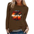 thumbnail image 2 of EQWLJWE Chemises à Manches Longues pour Femmes Mode d'Entraînement Printemps Imprimé Manches Longues Col Rond Tee Décontracté Hauts Vêtements d'Automne pour Femmes, 2 of 6