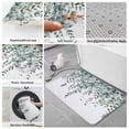 thumbnail image 6 of Green Eucalyptus Leaves Bath Mat 3 Piece Bathroom Rug Set, Summer Botanical Watercolor Non Slip Bath Rug Contour Mat and Toilet Lid Cover, Absorbent Shower Mats Soft Bath Rugs and Mats Sets, 6 of 8