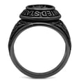 thumbnail image 4 of US Veterans Ring for Men and Women Unisex 316L Stainless Steel Military Patriotic Ring in Black, 4 of 7