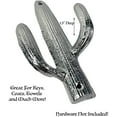 thumbnail image 3 of Urbalabs Cast Iron Cactus Hooks for Wall Double Cactus Coat Key Hanger Southwestern Western Wall Home Rustic Cactus Decor, Cactus Coat Rack, Bags, Towels and More Metallic Silver 3 Pack (Silver), 3 of 7