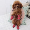 thumbnail image 4 of Warm Winter Little Pet Dog Boots Soft Anti-Slip Sole Paw Protectors Small Puppy Shoes 4PCS, 4 of 5